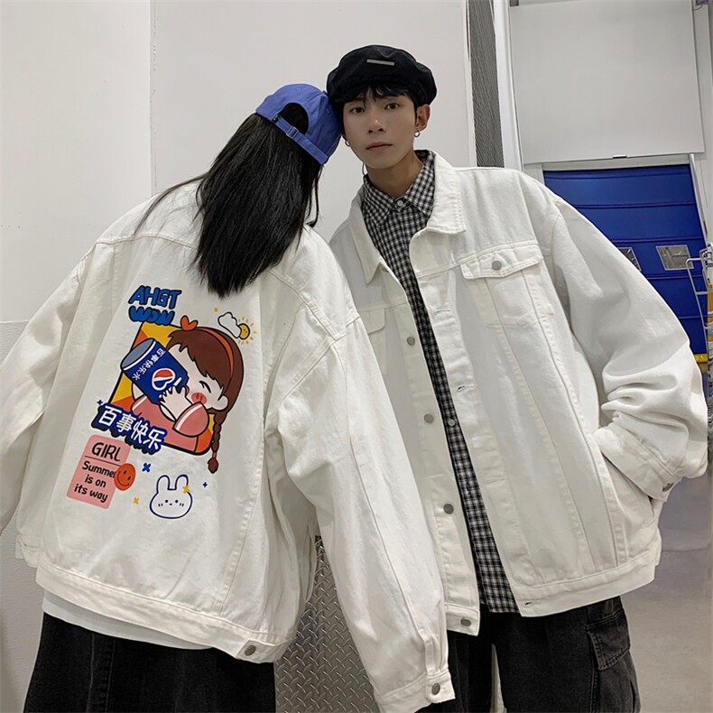 24春季大码港风不一样印花情侣外套JK545-P65控价88,男装夹克,星座912-1（原星座914-5）
