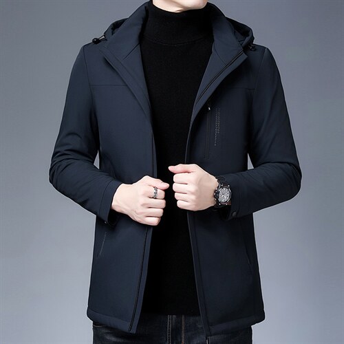 连帽鹅绒羽绒服男士冬季休闲简约气质内胆可卸羽绒袄ZG33078-P335,男装羽绒服,电商B212（原钱塘6029）