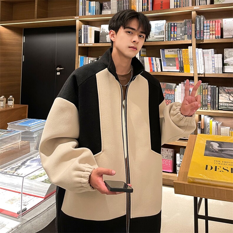 男装呢料夹克2026秋冬季新款毛呢大衣男生外套XZ514-2-F607-P115,男装夹克,星座514-2(原B239)
