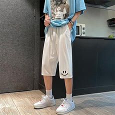 QK72204-P25冰丝七分裤男大码速干短裤男五分裤港风，男装休闲裤，电商A040