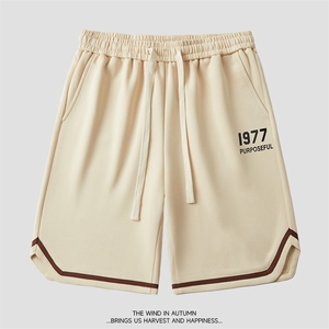 DK6967P35日系白底 华棉短裤篮球大码宽松户外时尚休闲夏季短裤男图片