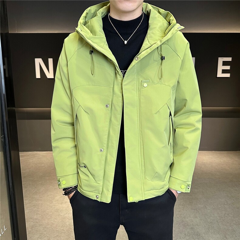 M21P1202025秋冬新款二棉加棉夹克连帽冲风衣男士外套棉服,男装风衣,星座414（原B263）