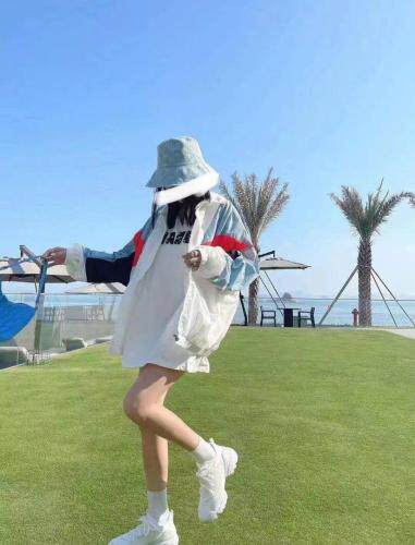 拼接防晒衣，女装，戈朴