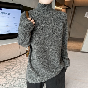 秋冬新款韩版高领羊毛衫女修身显瘦气质百搭长袖针织毛衣外套