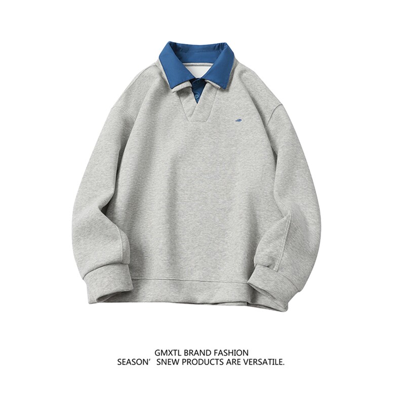 假两件polo领套头卫衣 xh98-特p65图片