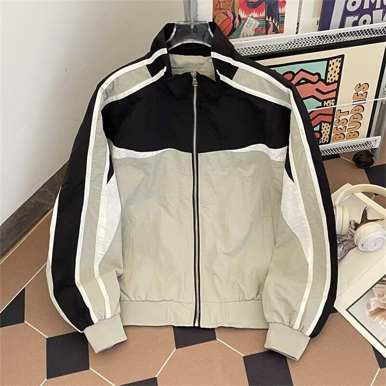 夹克外套男秋季痞帅高级感上衣宽松休闲运动服1969P65,男装夹克,星座410-2