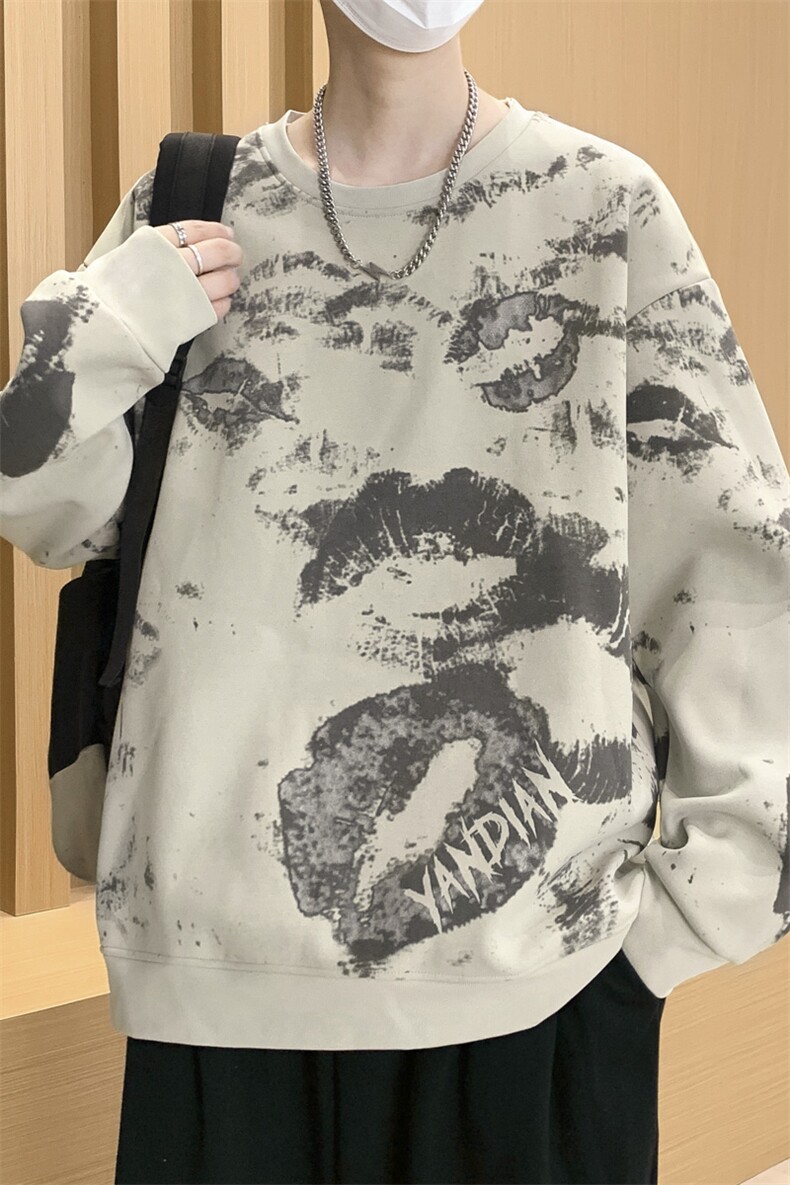 大码秋冬潮流印花卫衣男宽松休闲W9917,男装卫衣,星座1107-1