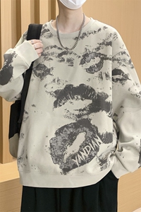 大码 秋冬潮流印花卫衣男宽松休闲W9917图片