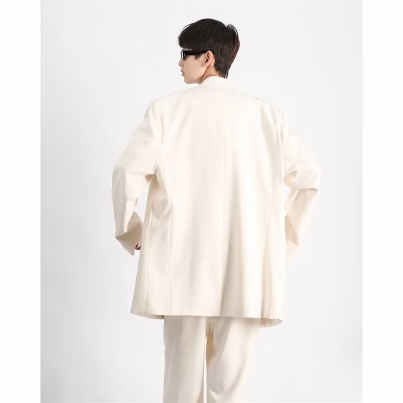 暗黑小众ins金属纽扣设计垫肩西服外套带垫肩WF71P75,男装西服,星座1116-2