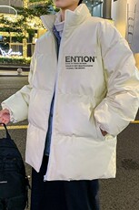 新款立领pu皮印花棉衣男秋冬季加厚面包服外套保暖棉服MY618-P115，男装棉衣，星座505-3