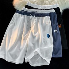 夏季华夫格短裤男潮流宽松学生韩版情侣五分裤休闲阔腿裤DK76-p23，男装休闲裤，星座1008