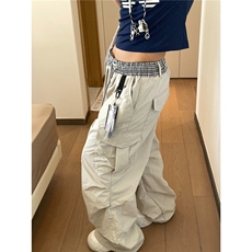 工装休闲裤男女韩版潮流多口袋帅气百搭2026夏季ins长裤K6547-P53，男装工装外套，星座412-3