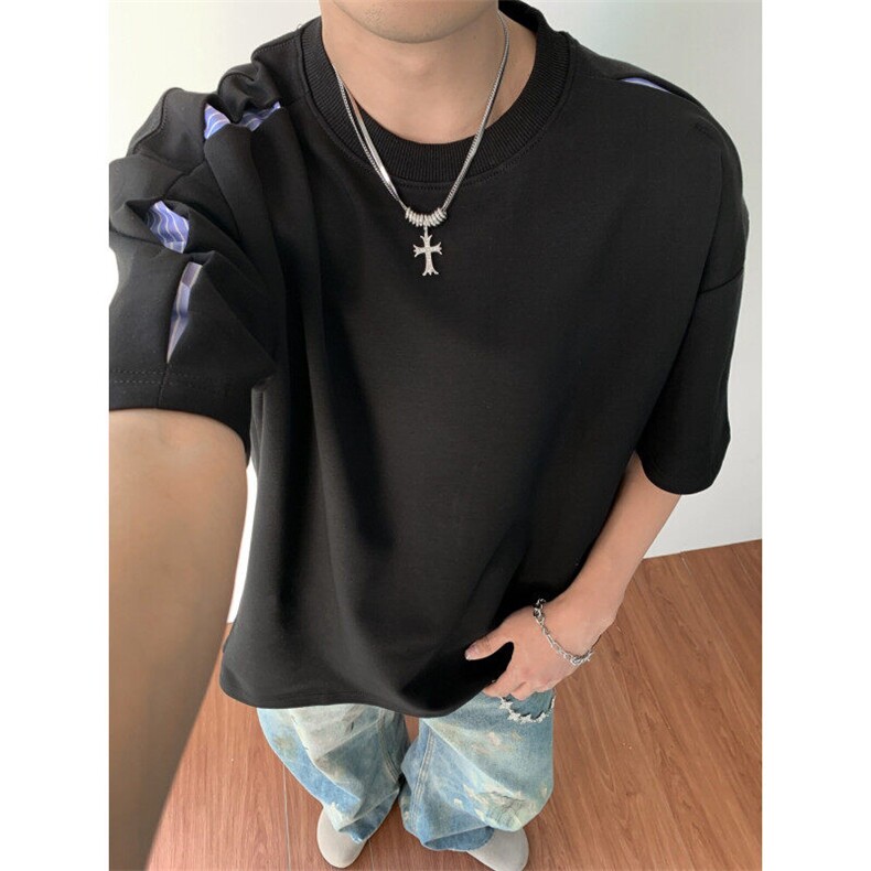 夏季高品质纯棉男士短袖T恤男纯色时尚潮牌流行上衣男,男装T恤,星座1013