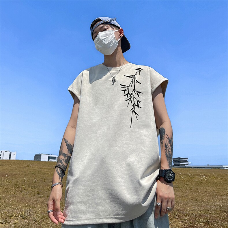 量大优供视频得物直播品230克夏季麂皮绒背心无袖T恤BJ309,男装背心/马甲,电商A486