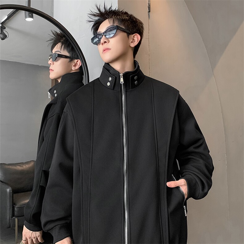 300斤可穿2025秋季新款解构重磅夹克外套男加肥加大码胖子胖人，男装夹克，钱塘717(原712)