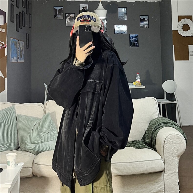 牛仔外套男韩版潮流百搭高街2023秋冬季新款ins宽松外套W3577-P61,男装大码男装,星座412-2
