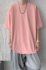 8XL-M高品质重磅棉光版纯色短袖T恤百搭款半截袖五分袖DX332特P23，男装T恤，电商D206-1