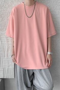 8XL-M高品质重磅棉光版纯色短袖T恤百搭款半截袖五分袖DX332特P23图片