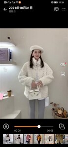 冬季牛角扣皮毛一体图片