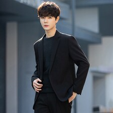 22春季男百搭新款商务正装纯色修身时尚休闲西服外套XF8609P155，男装西服，电商A355（原A415）