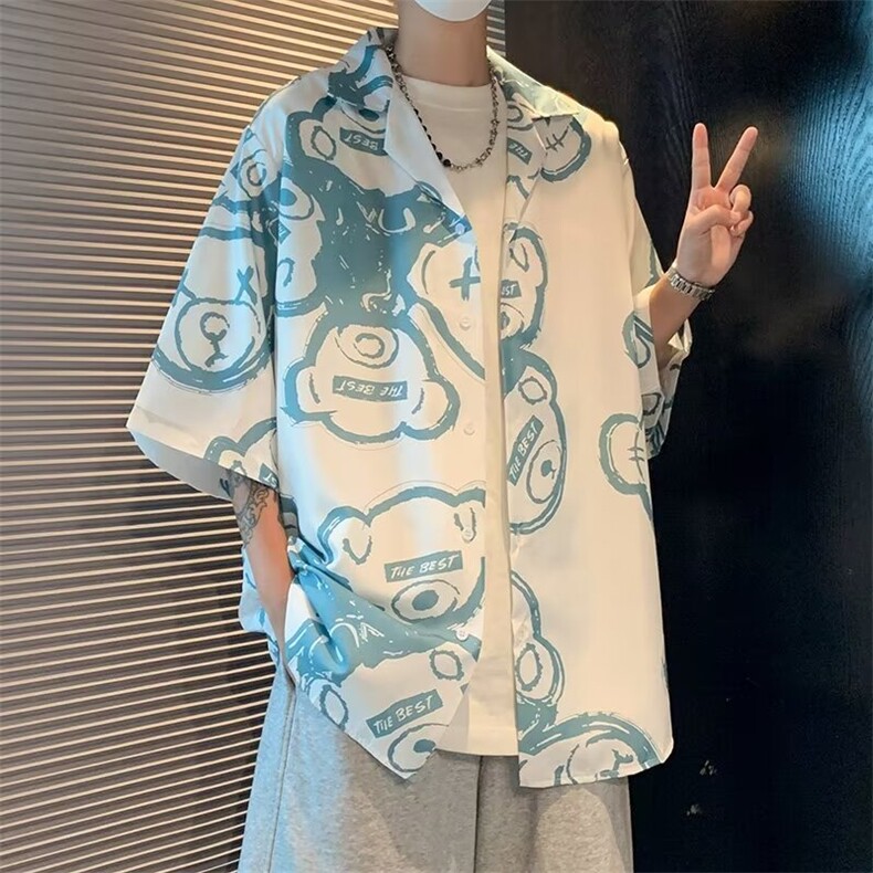 男士短袖夏季2024新款衬衫 T3114 P28图片
