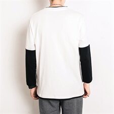 2021原创春季新品男装假两件T恤潮男韩版纯棉圆领长袖T恤T126/P30，男装T恤，星座608A