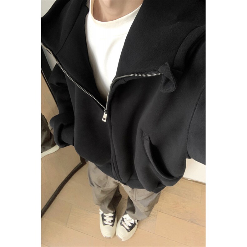 现货3秋冬加厚cleanfit美式休闲重磅480G短款开衫卫衣TTTB05-P98,男装卫衣,星座1315