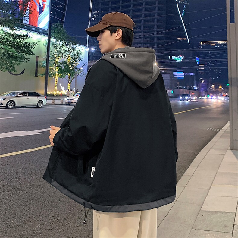 假两件连帽夹克男潮流宽松休闲外套A161-2362-P65,男装夹克,电商A161