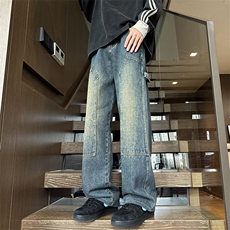 秋季新款现货伐木牛仔裤直筒B342-K9020-P53控78，男装牛仔裤，电商B342