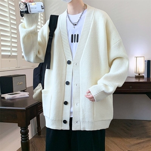 84870-P70毛衣开衫外套男春秋季慵懒风2026新款青少年高级感图片