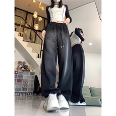 DP9817-P50美式高街运动裤束脚复古嘻哈爵士舞直筒休闲裤子加绒，男装休闲裤，电商C233