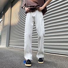 牛仔裤男韩版潮流高街帅气拼接个性2026夏季新款ins长裤RK396-P45，男装牛仔裤，星座412