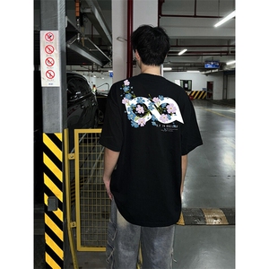 万针全刺绣解构设计260克重磅双纱纯棉高品质美式高街短袖T恤特39图片