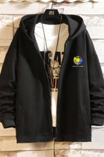 KS21101-P38连帽开衫卫衣男运动外套大码班服砖墙挂拍，男装卫衣，电商A040A