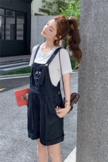 现货两件套可分白T+薄牛仔背带裤2C236M107P135K198，女装套装/套裙，2C236