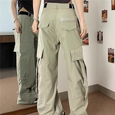 重工大口袋工装裤男女潮牌高街复古廓形结构伞兵冲锋裤MKA827P49，男装工装外套，星座1013-5