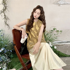 新中式国风套装女2025夏季新款时尚上衣半身裙慵懒气质显瘦两件套，女装套装/套裙，2C129