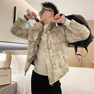 AY90/P138控178冬季社会小伙扎染高级设计感痞帅潮牌棉衣男图首1图片