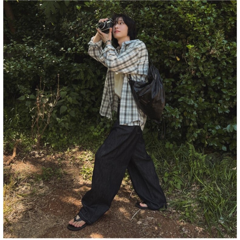 美式慵懒宽松格子长袖衬衫男新款百搭休闲衬衣潮828P50,男装衬衫,星座710