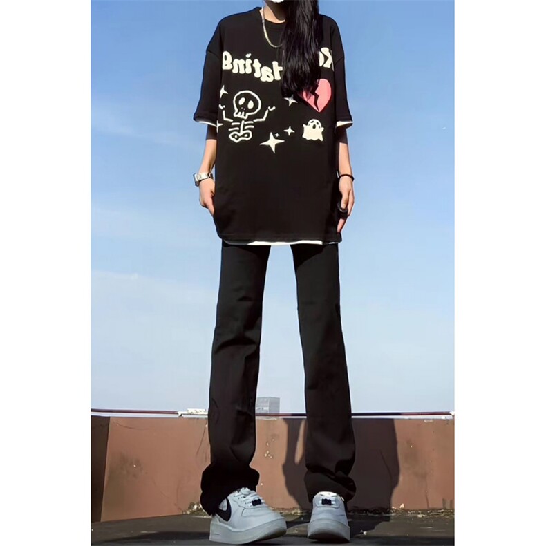 2024春款修身微喇复古弹力牛仔裤715-6-BK01P50,男装牛仔裤,星座715-6