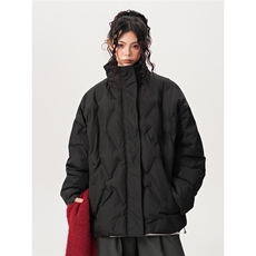 菱格立领棉服男女秋冬季潮牌宽松加厚保暖棉衣休闲情侣装外套，男装棉衣，星座1210-1