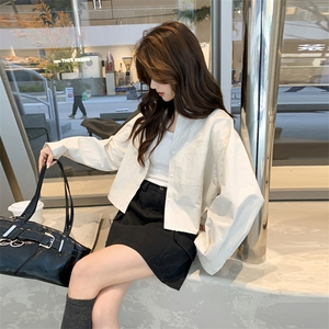 女2026年春季聚酯纤维休闲风断开外套A3118-1图片