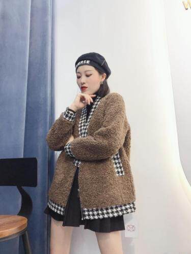 冬季新款欧版羊羔毛外套，女装，琼卿格