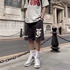 夏季美式复古篮球短裤男潮运动裤休闲五分裤AD57P28，男装休闲裤，星座1116-2