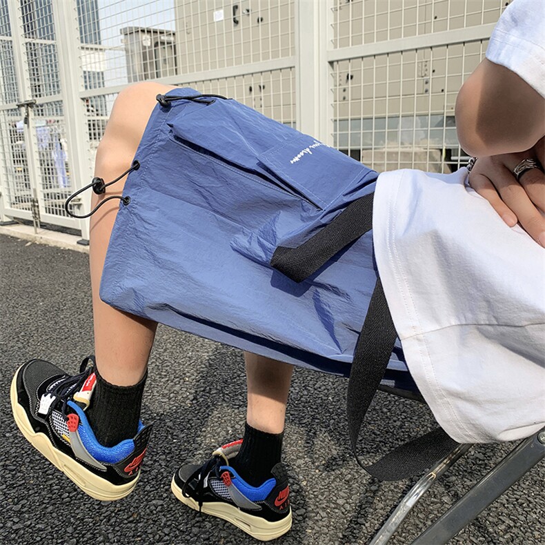 休闲短裤男士韩版潮流高街帅口袋夏季2024新款ins五分裤K5308-P39图片