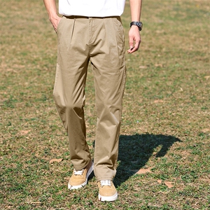 夏季男士高端纯棉宽松休闲裤直筒商务休闲痞帅2026新款长裤子潮图片