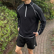 哈苏线撞色长袖T恤户外宽松正肩内搭上袖卫衣男C64163-TP4588，男装T恤，电商A102