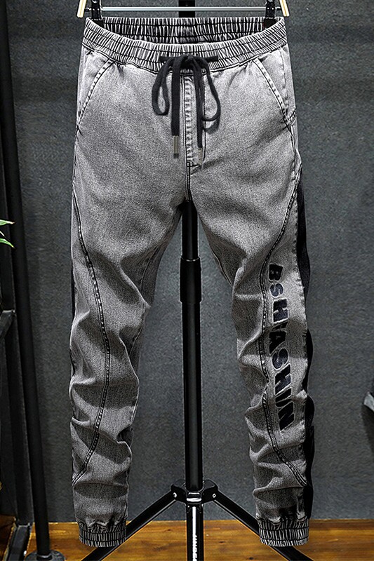 M-9XL男大码弹力束脚牛仔裤5032-1_209-P65,男装牛仔裤,星座1516-1