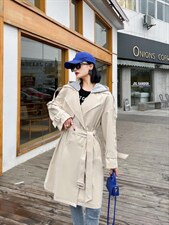 春装新款，欧版风衣，女装风衣，红雀纺