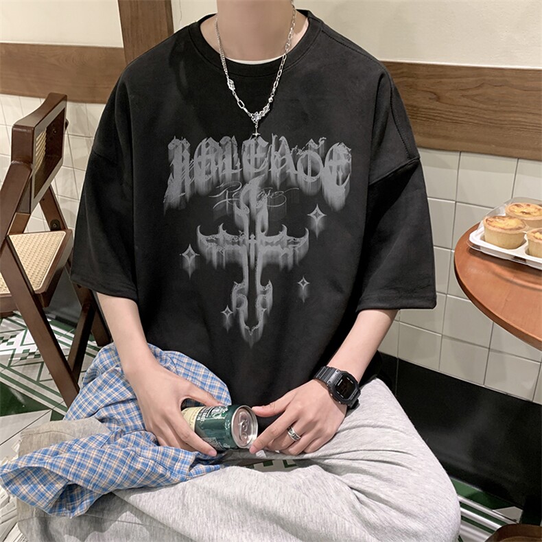 T2326特P25控38夏季高品质麂皮绒印花T恤,男装T恤,电商B205